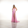 hot pink butterfly illusion gown